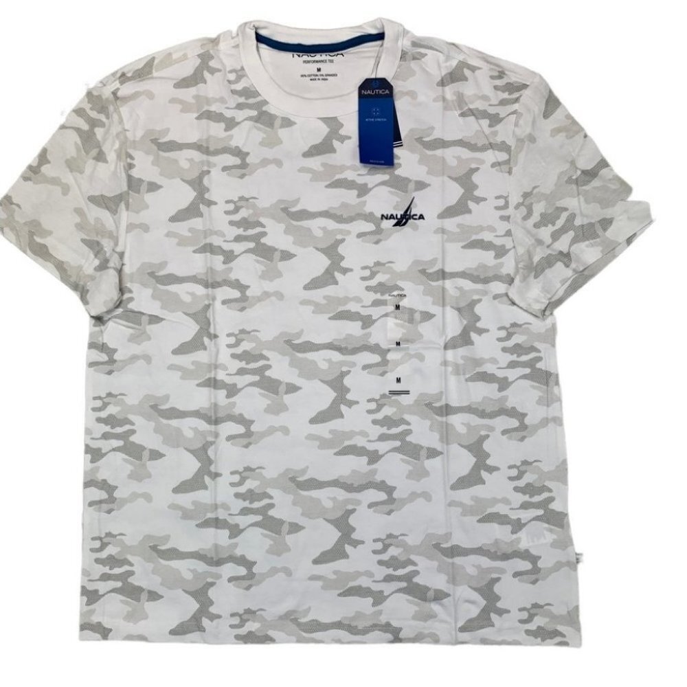 Nautica Mens Beige Short Sleeve Classic Fit T-Shirt M - Picture 2 of 10